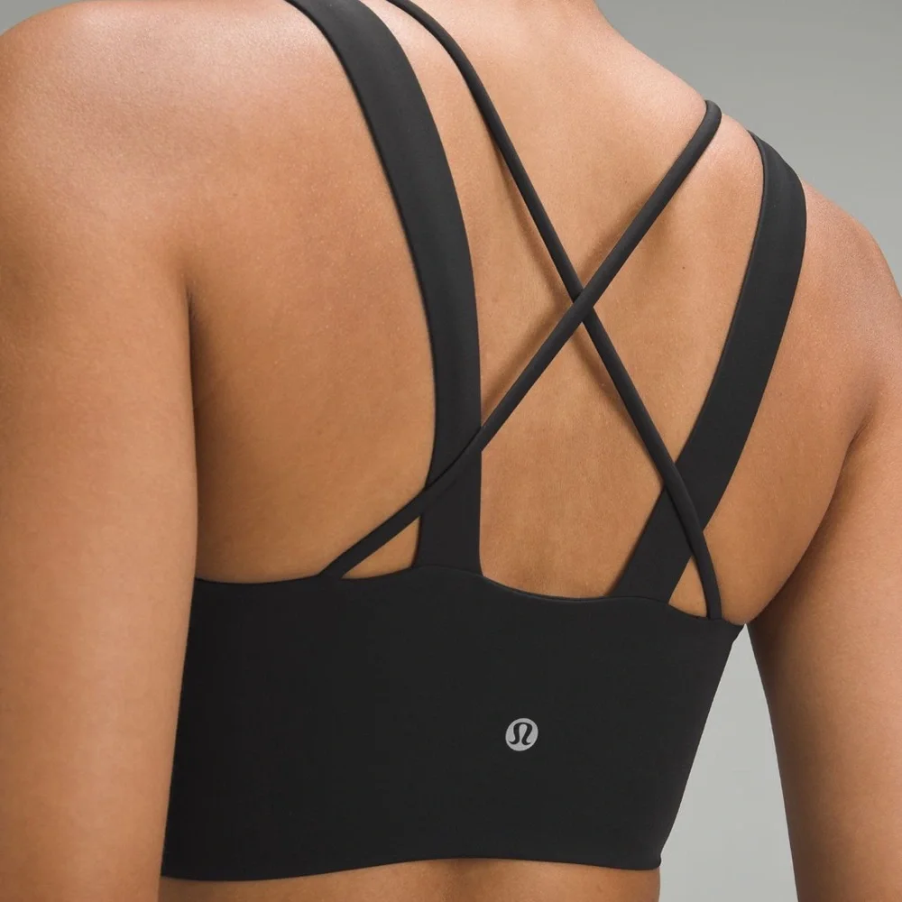 Gray Strappy Sports Bra - Picture 3 of 3